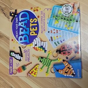 Create your own, Made by Me, Bead pets NEW IN BOX crafts keyring lanyard clips